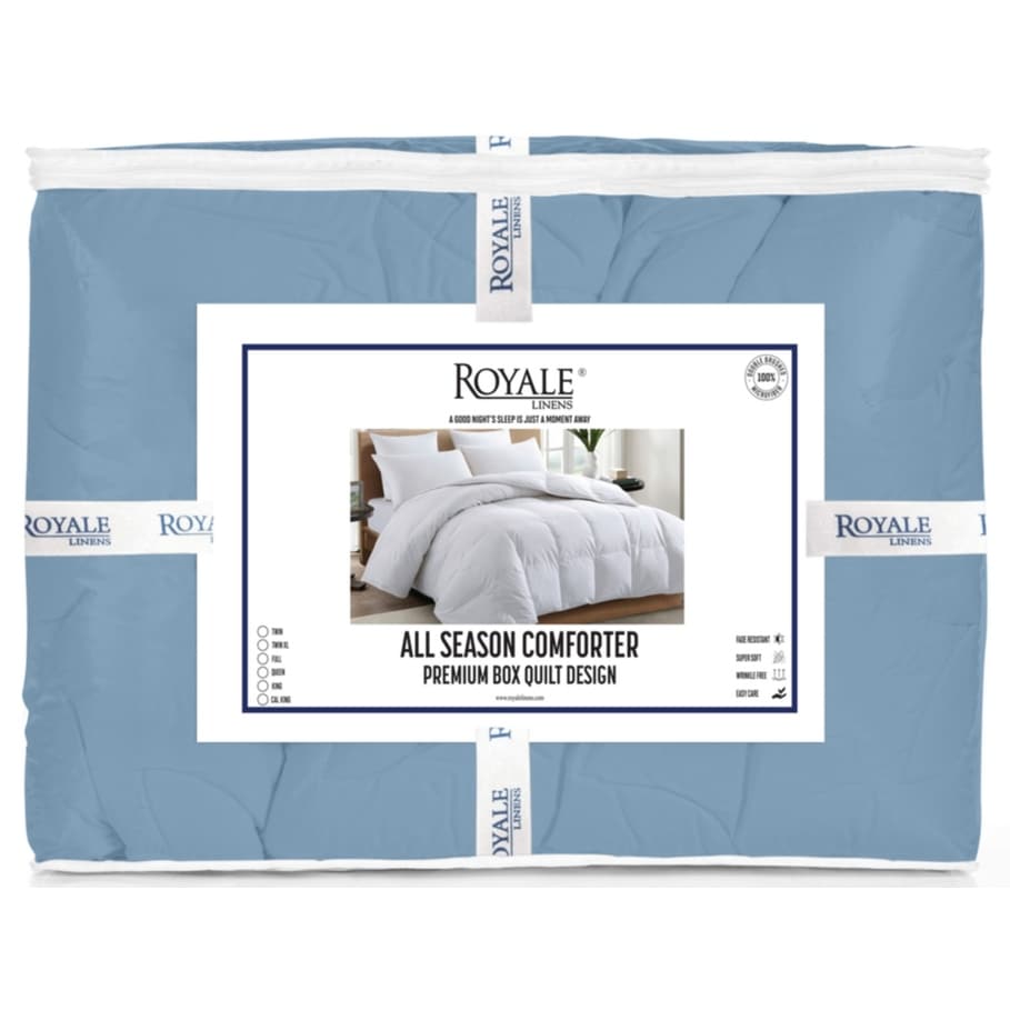 ROYALE King Comforter - All Season Down Alternative Bedding Comforter - Lightweight Quilted Comforter (King, Navy)
