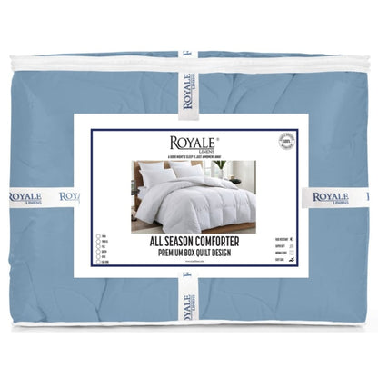 ROYALE King Comforter - All Season Down Alternative Bedding Comforter - Lightweight Quilted Comforter (King, Navy)