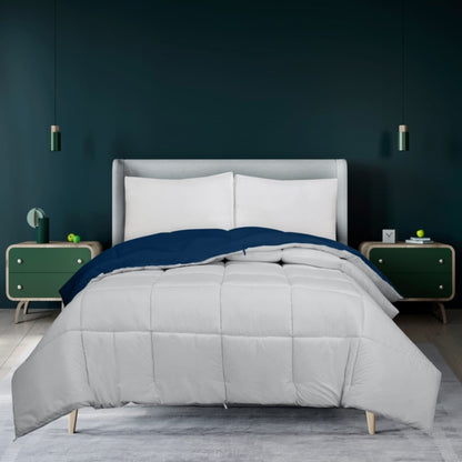 ROYALE King Comforter - All Season Down Alternative Bedding Comforter - Lightweight Quilted Comforter (King, Navy)