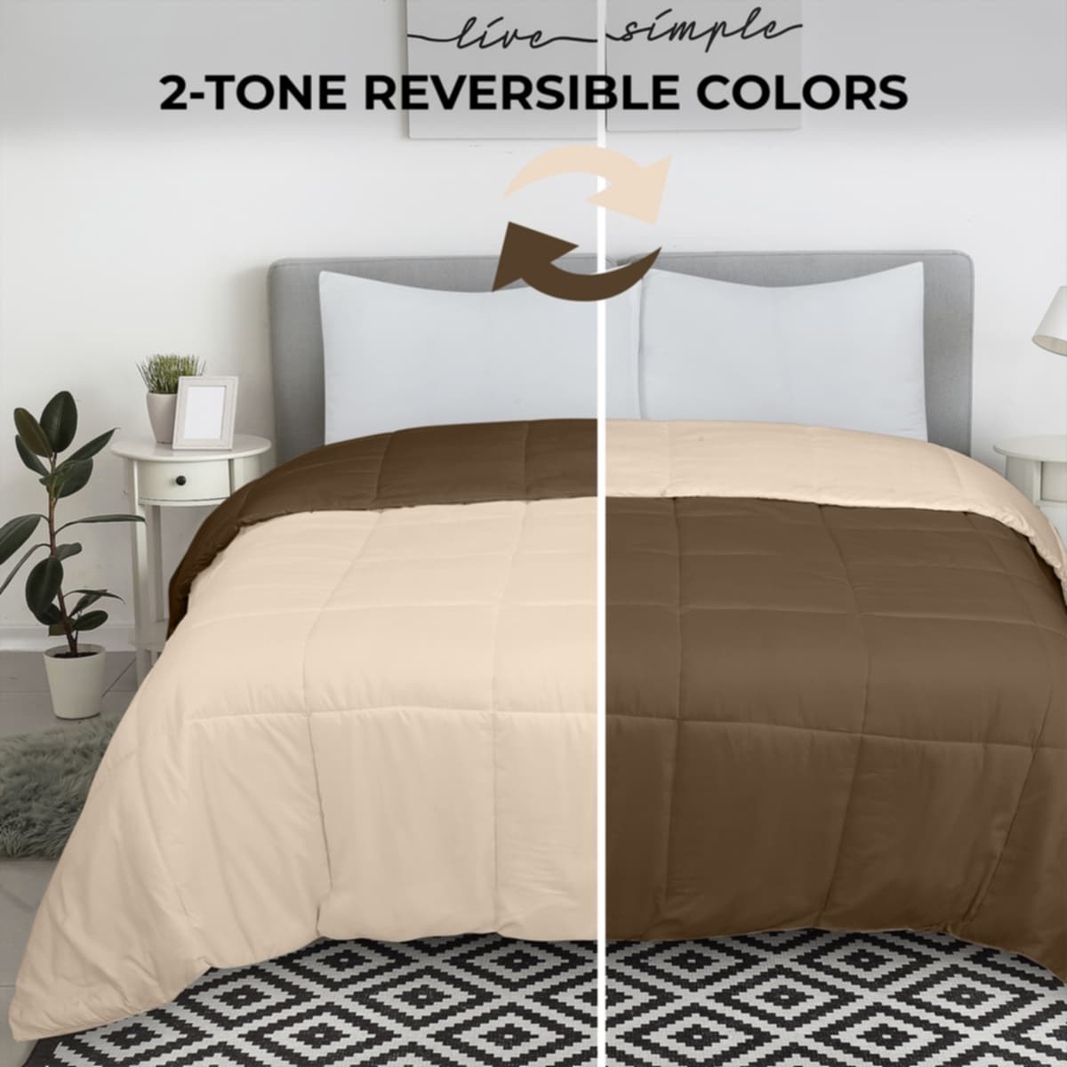 ROYALE King Comforter - All Season Down Alternative Bedding Comforter - Lightweight Quilted Comforter (King, Navy)