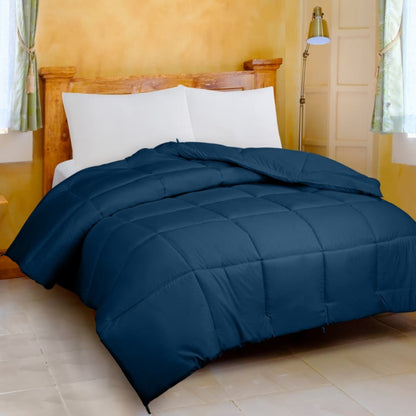 ROYALE King Comforter - All Season Down Alternative Bedding Comforter - Lightweight Quilted Comforter (King, Navy)