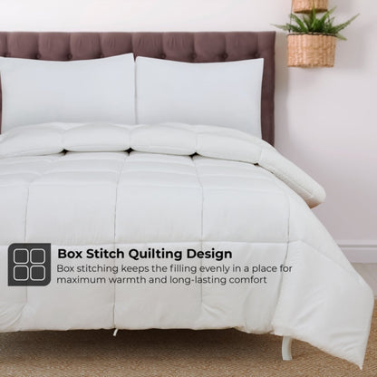 ROYALE King Comforter - All Season Down Alternative Bedding Comforter - Lightweight Quilted Comforter (King, Navy)