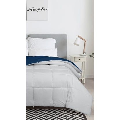 ROYALE King Comforter - All Season Down Alternative Bedding Comforter - Lightweight Quilted Comforter (King, Navy)