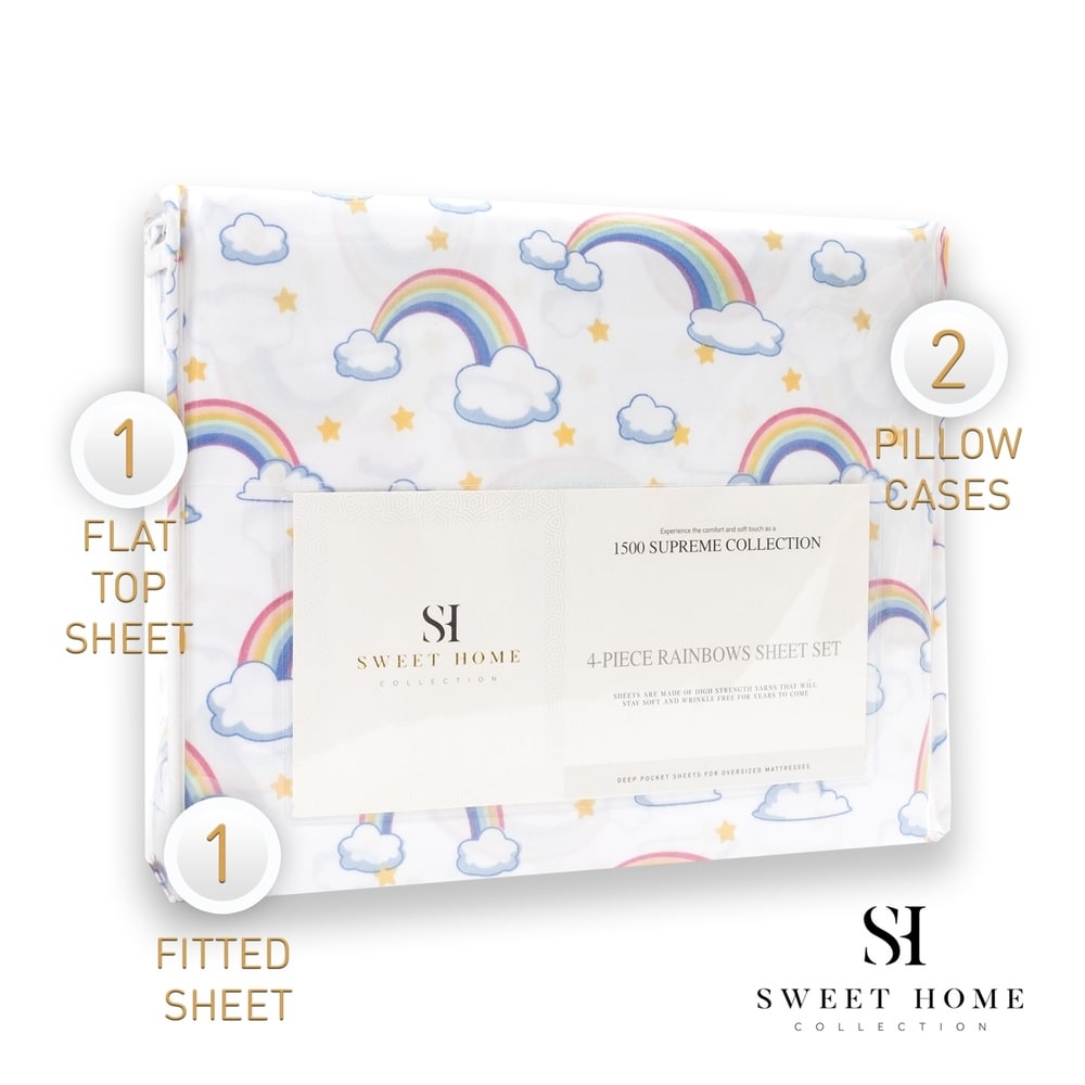 Rainbows Sheet Set by Sweet Home Collection - Multi