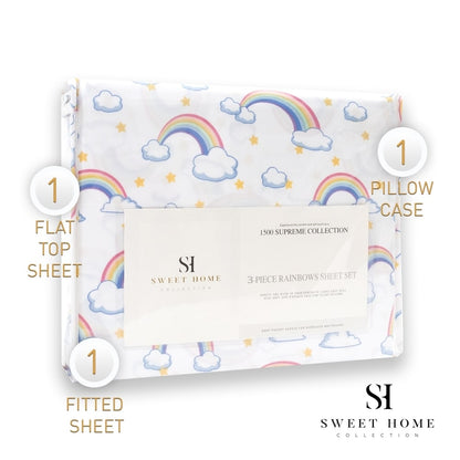 Rainbows Sheet Set by Sweet Home Collection - Multi