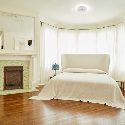 River of Goods Olivia Braided Metal and Crystal 11.5-inch Semi-Flush Mount Ceiling Light - 11.5 x 11.5 x 6.375