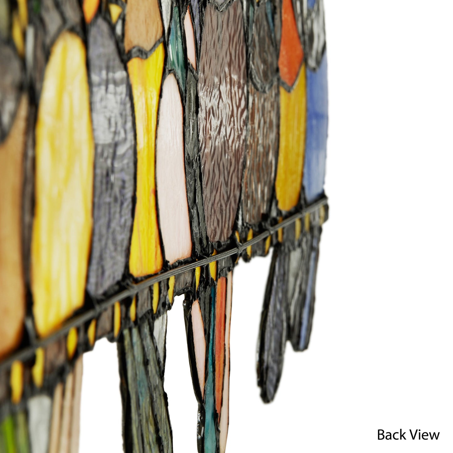 River of Goods Stained Glass Birds on Wire 9.25-in. Window Panel - 24.25L x 0.25W x 9.5H