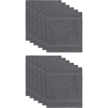 Royal Turkish Cotton Washcloth – Soft, Durable - Ultra-Absorbent Towels - Set of 12