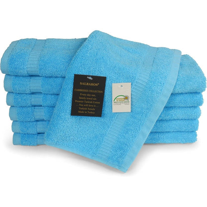 Royal Turkish Cotton Washcloth – Soft, Durable - Ultra-Absorbent Towels - Set of 12