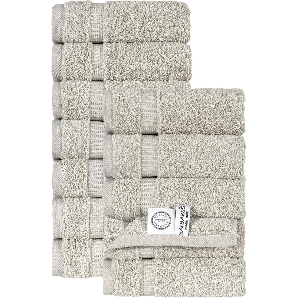 Royal Turkish Cotton Washcloth – Soft, Durable - Ultra-Absorbent Towels - Set of 12
