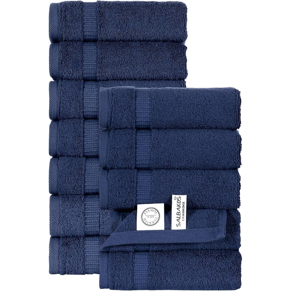 Royal Turkish Cotton Washcloth – Soft, Durable - Ultra-Absorbent Towels - Set of 12
