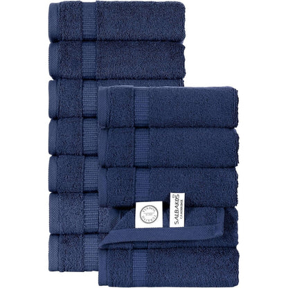 Royal Turkish Cotton Washcloth – Soft, Durable - Ultra-Absorbent Towels - Set of 12
