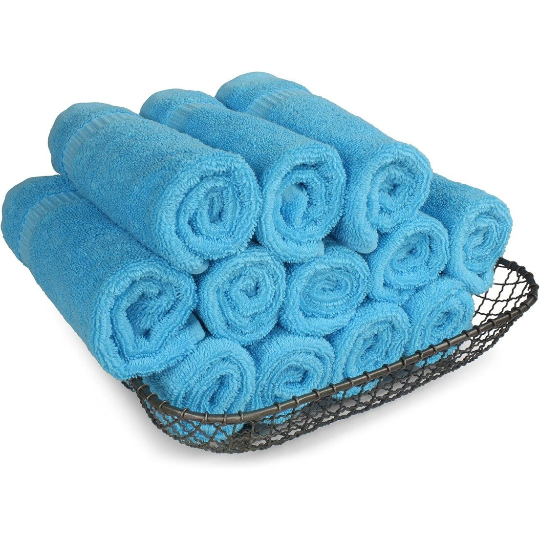 Royal Turkish Cotton Washcloth – Soft, Durable - Ultra-Absorbent Towels - Set of 12