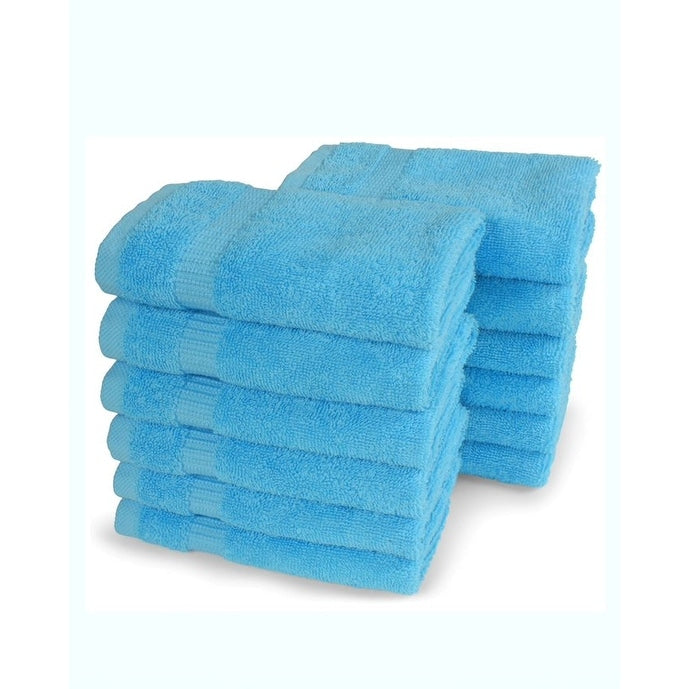 Royal Turkish Cotton Washcloth – Soft, Durable - Ultra-Absorbent Towels - Set of 12