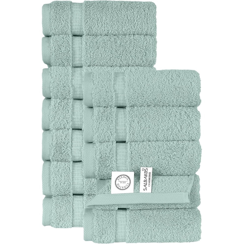 Royal Turkish Cotton Washcloth – Soft, Durable - Ultra-Absorbent Towels - Set of 12