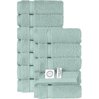 Royal Turkish Cotton Washcloth – Soft, Durable - Ultra-Absorbent Towels - Set of 12