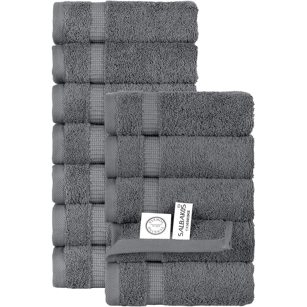 Royal Turkish Cotton Washcloth – Soft, Durable - Ultra-Absorbent Towels - Set of 12