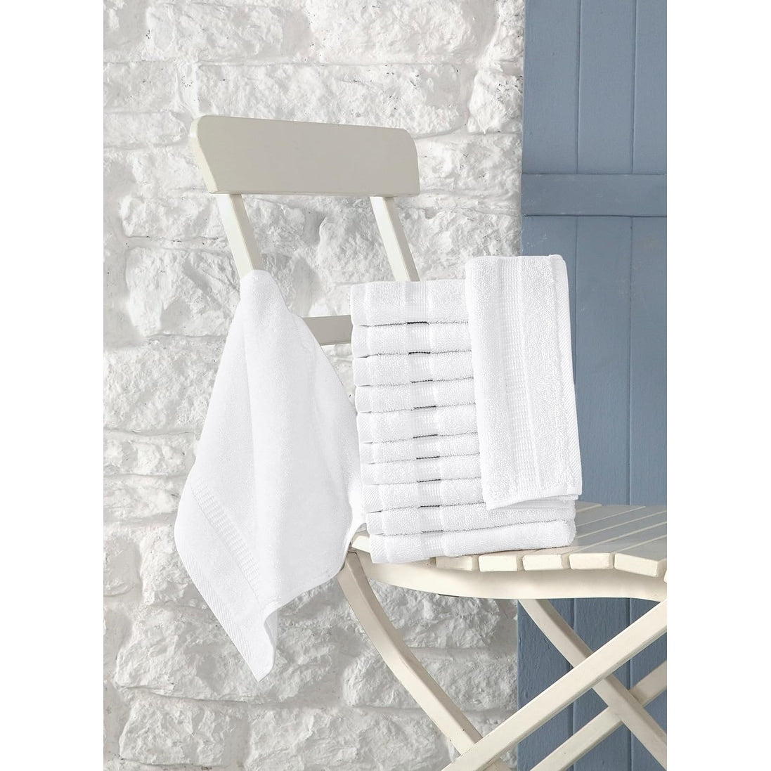 Royal Turkish Cotton Washcloth – Soft, Durable - Ultra-Absorbent Towels - Set of 12