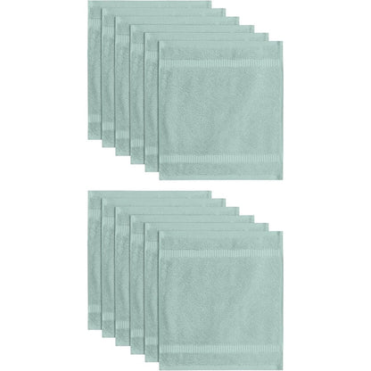 Royal Turkish Cotton Washcloth – Soft, Durable - Ultra-Absorbent Towels - Set of 12