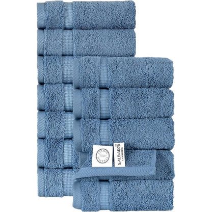 Royal Turkish Cotton Washcloth – Soft, Durable - Ultra-Absorbent Towels - Set of 12