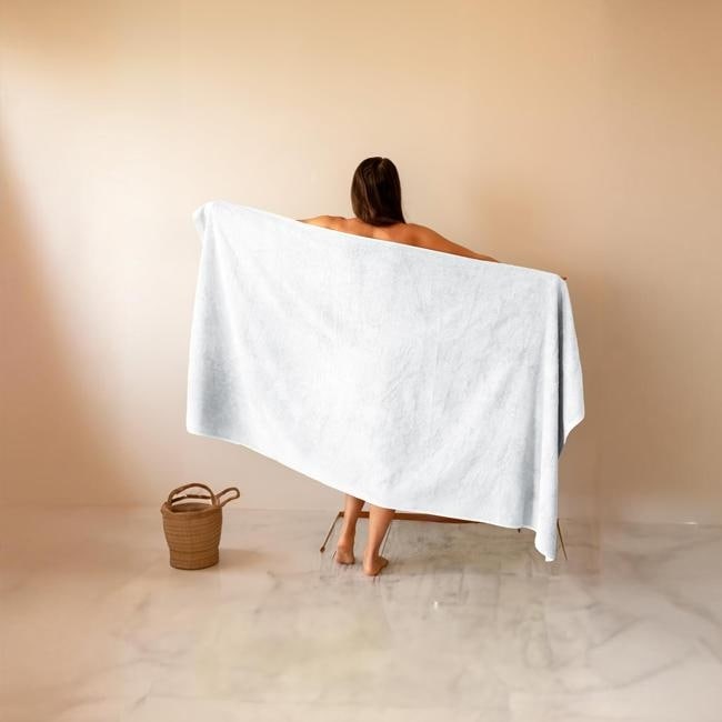 Classic Turkish Towels - Cambridge 100% Turkish Cotton Jumbo SPA Bath Sheet, Quick Dry