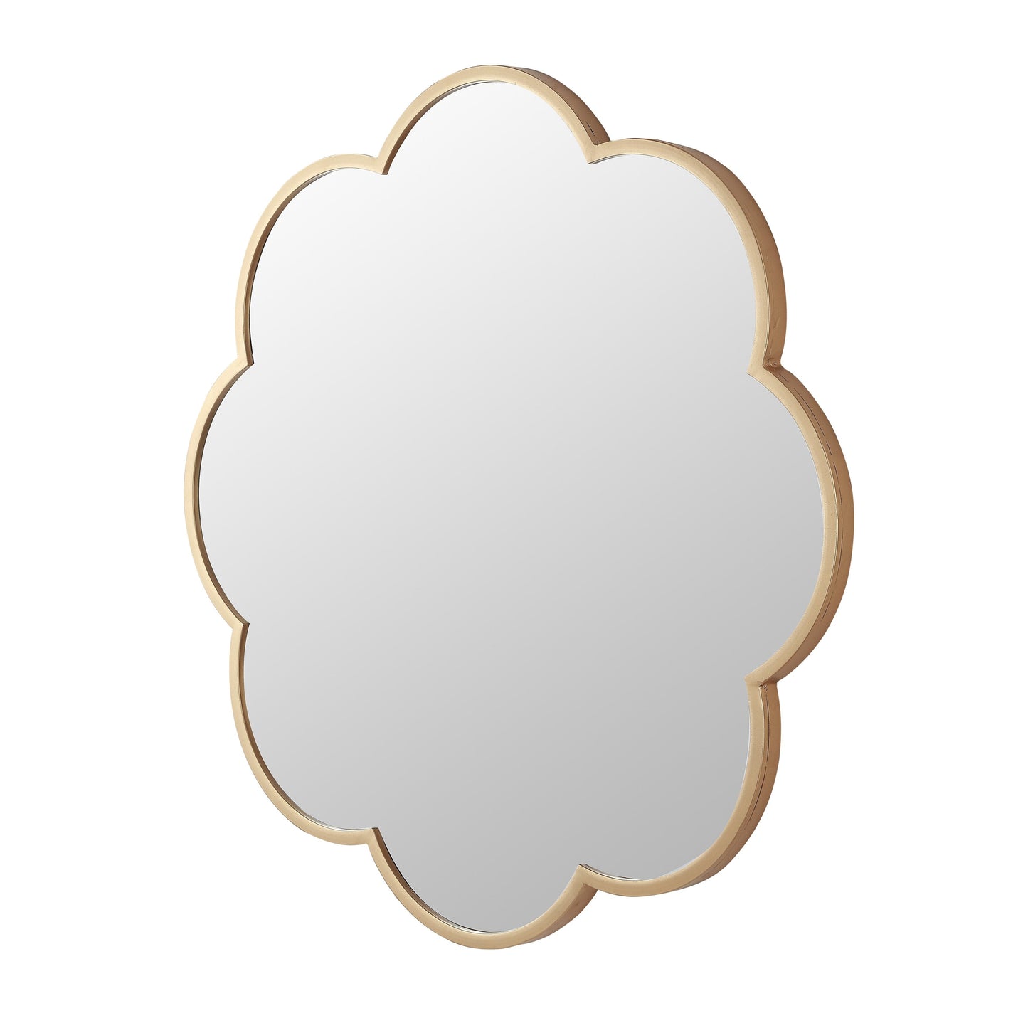 SAFAVIEH Flor 32-inch Gold Scalloped Wall Accent Mirror - 28 x 1 x 28 - 28Wx1Dx28H