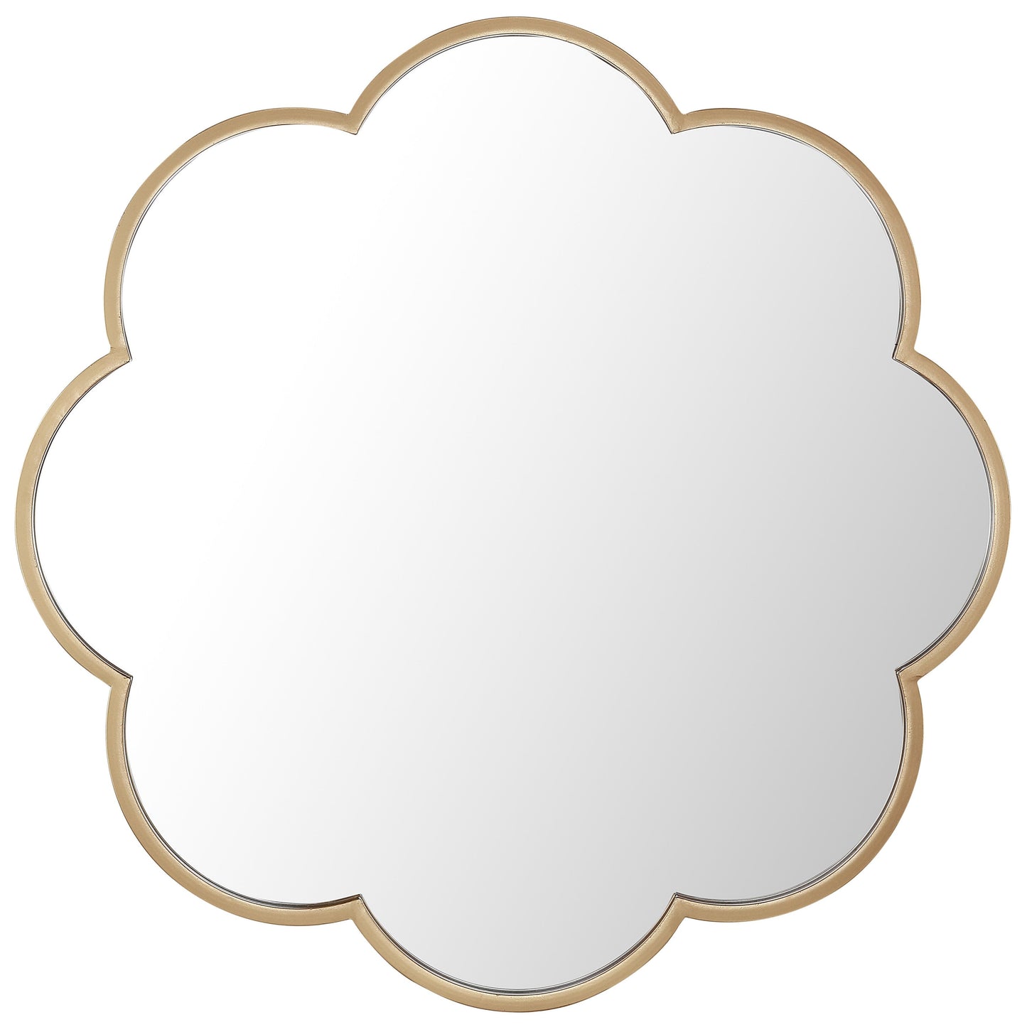 SAFAVIEH Flor 32-inch Gold Scalloped Wall Accent Mirror - 28 x 1 x 28 - 28Wx1Dx28H