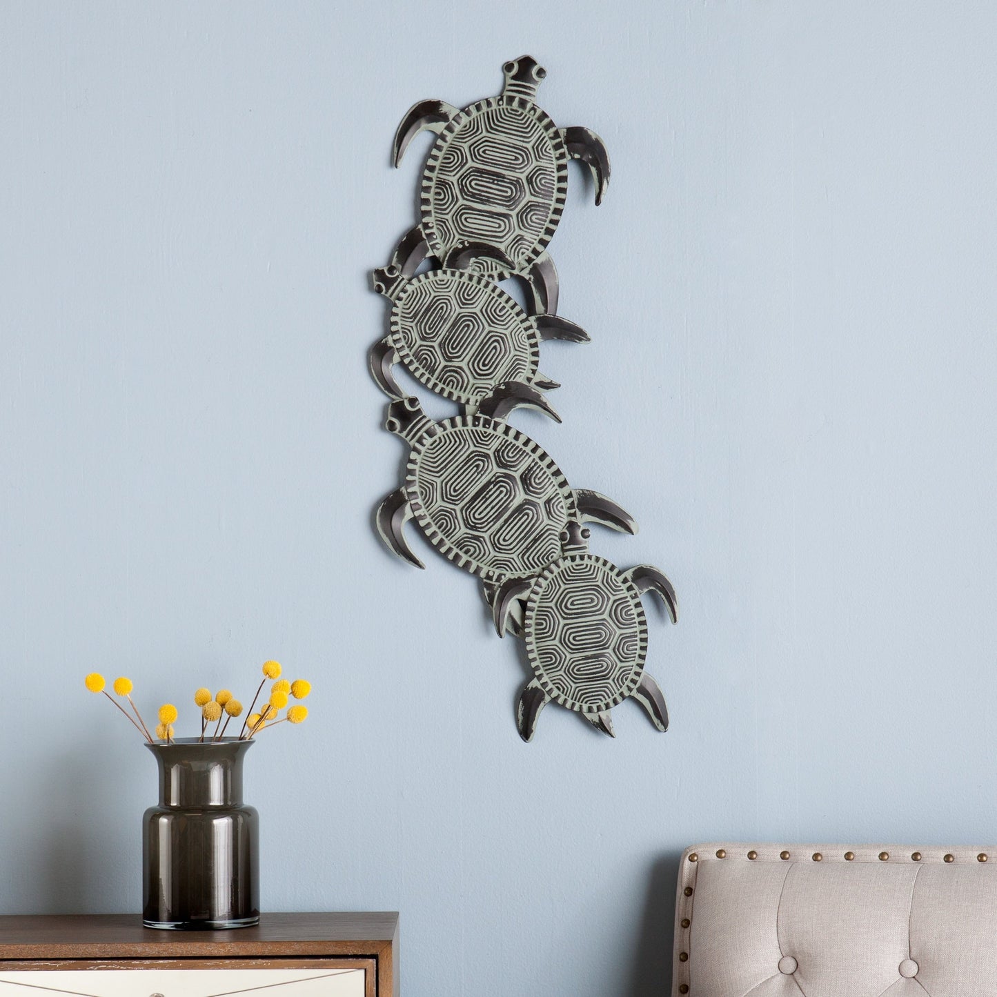 SEI Furniture Castine Turtle Metal Wall Hanging Sculpture