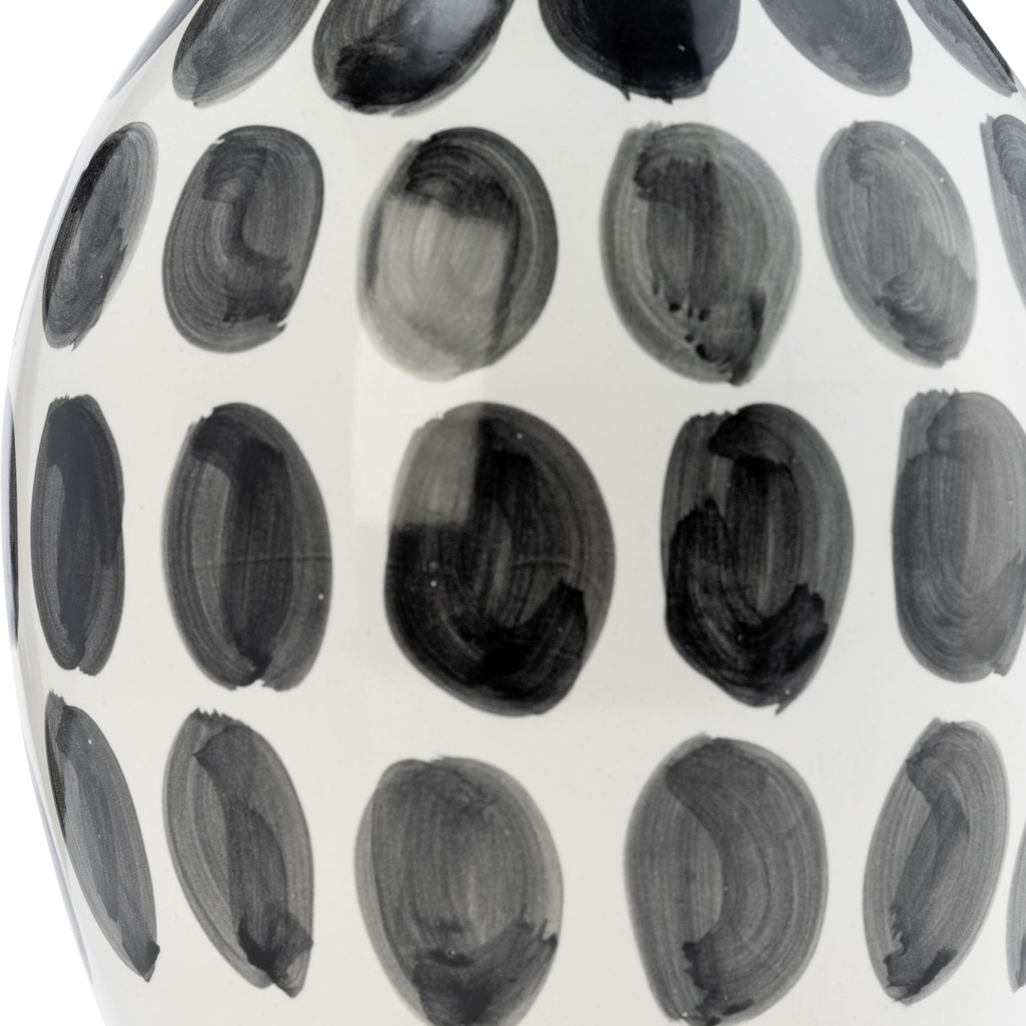 Sagebrook Home Ceramic Abstract White and Polka Dot Vase