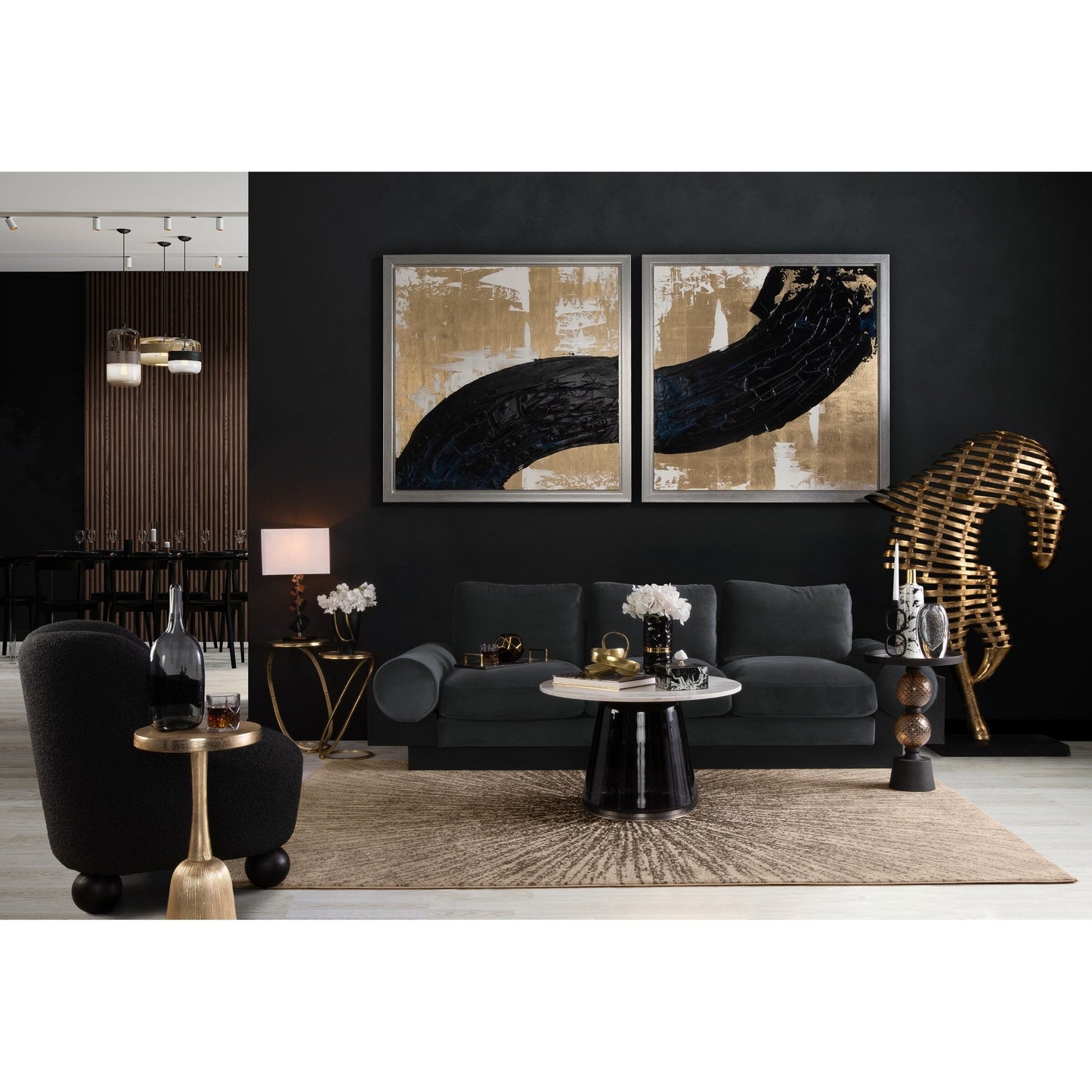 Sagebrook Home Modern Aluminum Abstract Interwoven Decorative Sculpture - 8 x 8 x 7