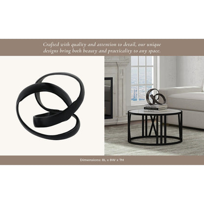 Sagebrook Home Modern Aluminum Abstract Interwoven Decorative Sculpture - 8 x 8 x 7