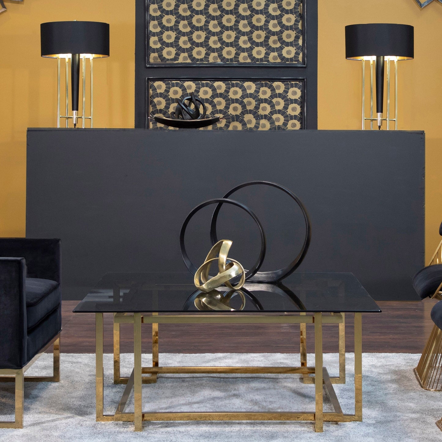 Sagebrook Home Modern Aluminum Abstract Interwoven Decorative Sculpture - 8 x 8 x 7