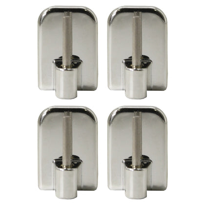 Self Adhesive Hooks Sash Rod Kitchen Curtains Set of 4 - n/a
