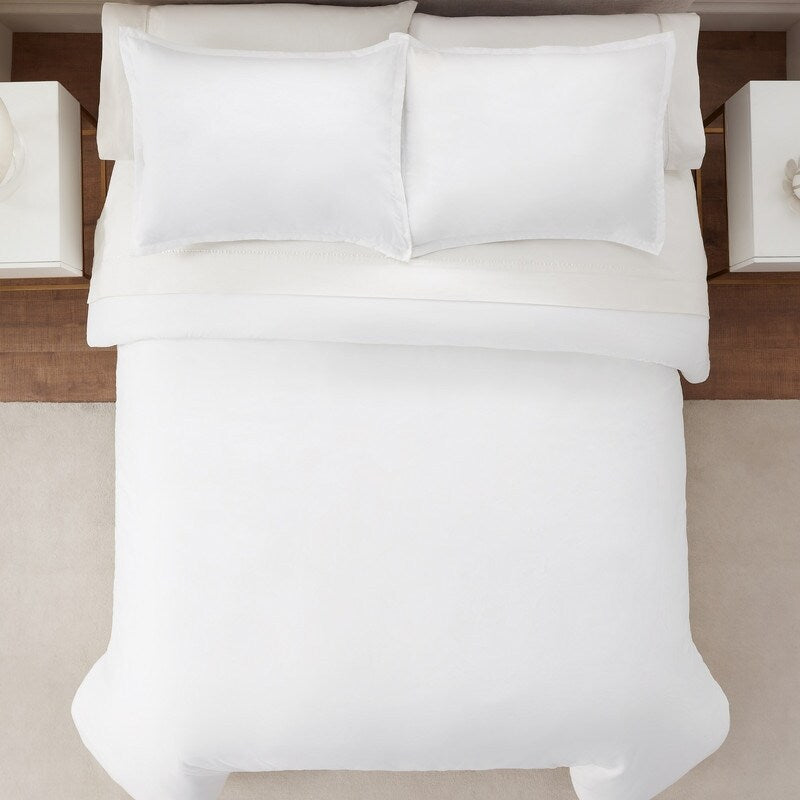 Serta Simply Clean Antimicrobial 3 Piece Duvet Set