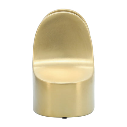 Sagebrook Home Modern Glam Set of 2 Ceramic Bookends Contemporary Simple Gold Bookend Set - 4 x 3 x 6