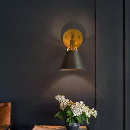 Set of 2 Modern Cone Wall Sconces Bathroom Vanity Lights with Silver Metal - 6'' L x 7.5'' W x 8.5'' H