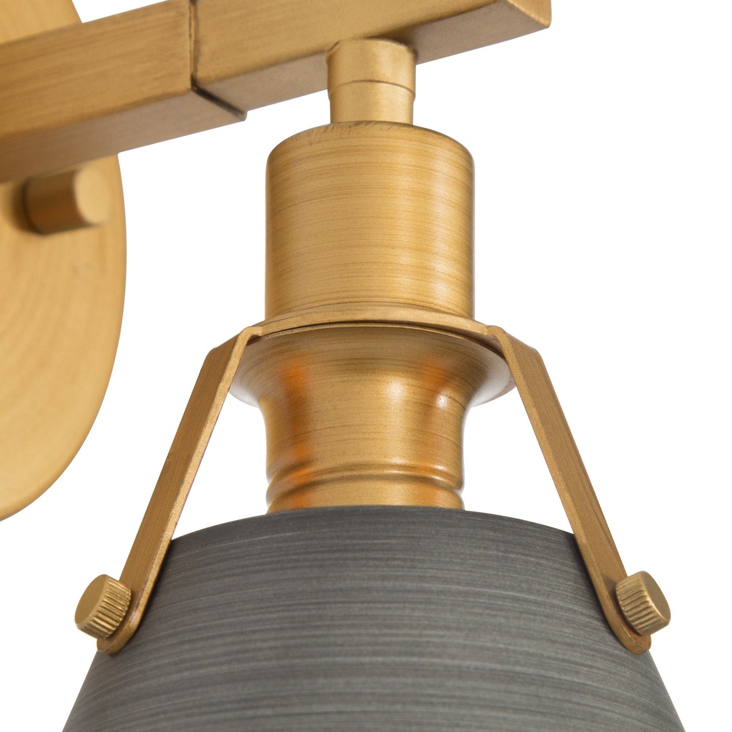 Set of 2 Modern Cone Wall Sconces Bathroom Vanity Lights with Silver Metal - 6'' L x 7.5'' W x 8.5'' H