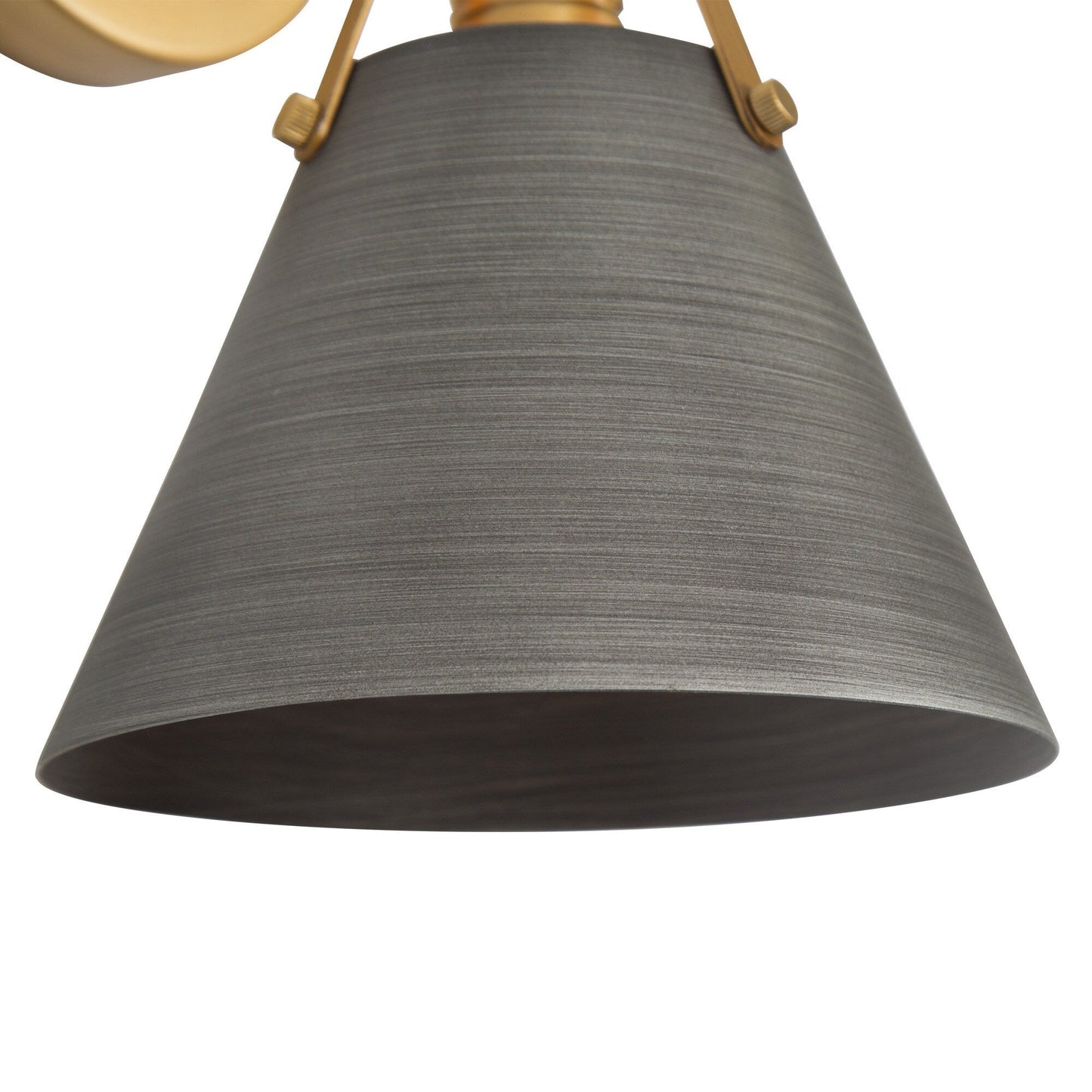 Set of 2 Modern Cone Wall Sconces Bathroom Vanity Lights with Silver Metal - 6'' L x 7.5'' W x 8.5'' H