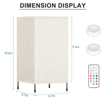 Set of 2 Night Light Small Table Lamp with Remote