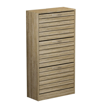 Shoe Cabinet Narrow Shoe Cabinet with 3 Flip Door Space Saving 3 Color