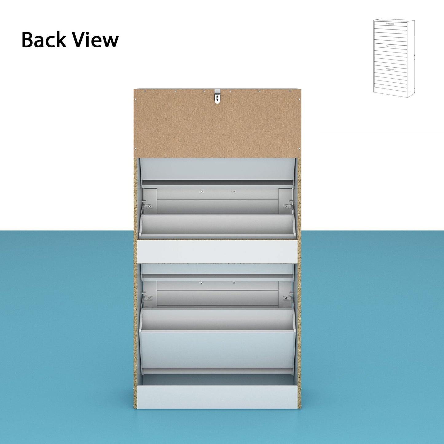 Shoe Cabinet Narrow Shoe Cabinet with 3 Flip Door Space Saving 3 Color