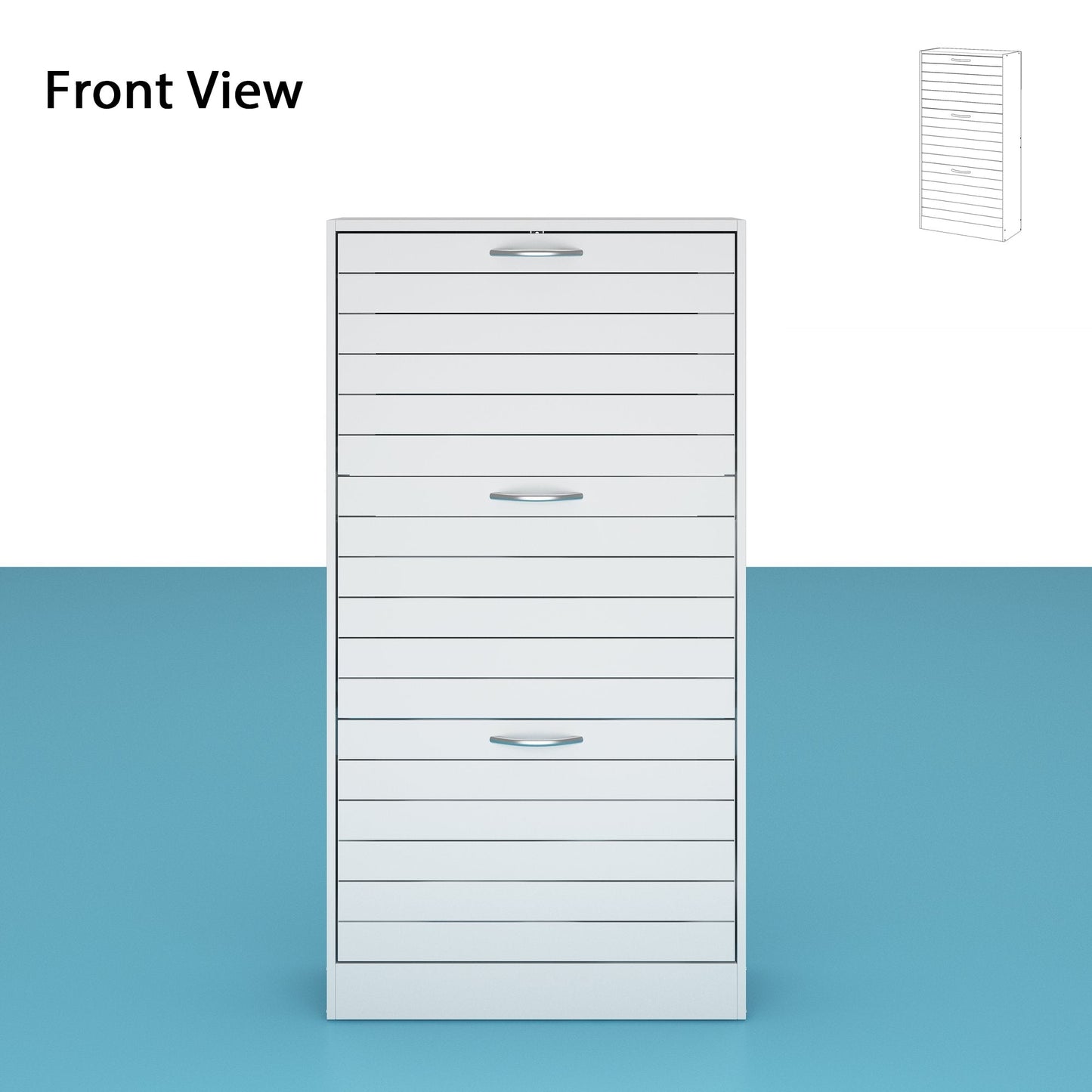 Shoe Cabinet Narrow Shoe Cabinet with 3 Flip Door Space Saving 3 Color