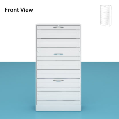 Shoe Cabinet Narrow Shoe Cabinet with 3 Flip Door Space Saving 3 Color