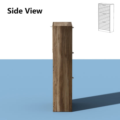 Shoe Cabinet Narrow Shoe Cabinet with 3 Flip Door Space Saving 3 Color