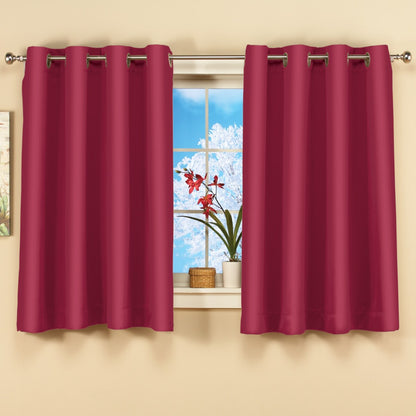 Short Blackout Window Curtain Panel with Easy Open-Close