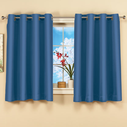 Short Blackout Window Curtain Panel with Easy Open-Close