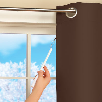 Short Blackout Window Curtain Panel with Easy Open-Close