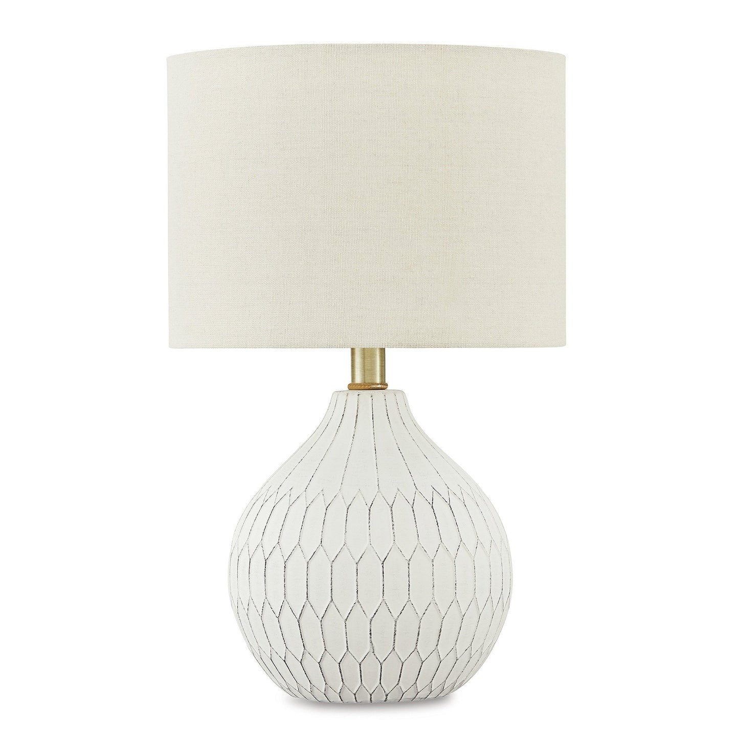 Signature Design by Ashley Wardmont White and Ivory Table Lamp - 17.5 in