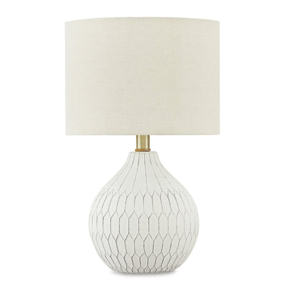Signature Design by Ashley Wardmont White and Ivory Table Lamp - 17.5 in