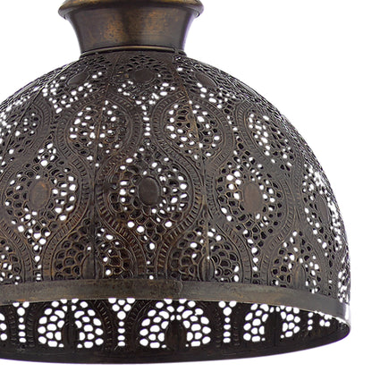 Sigrid River of Goods Antique Bronze Metal Bowl-Shade Pendant Lamp - 11 x 11 x 11.25/70.25